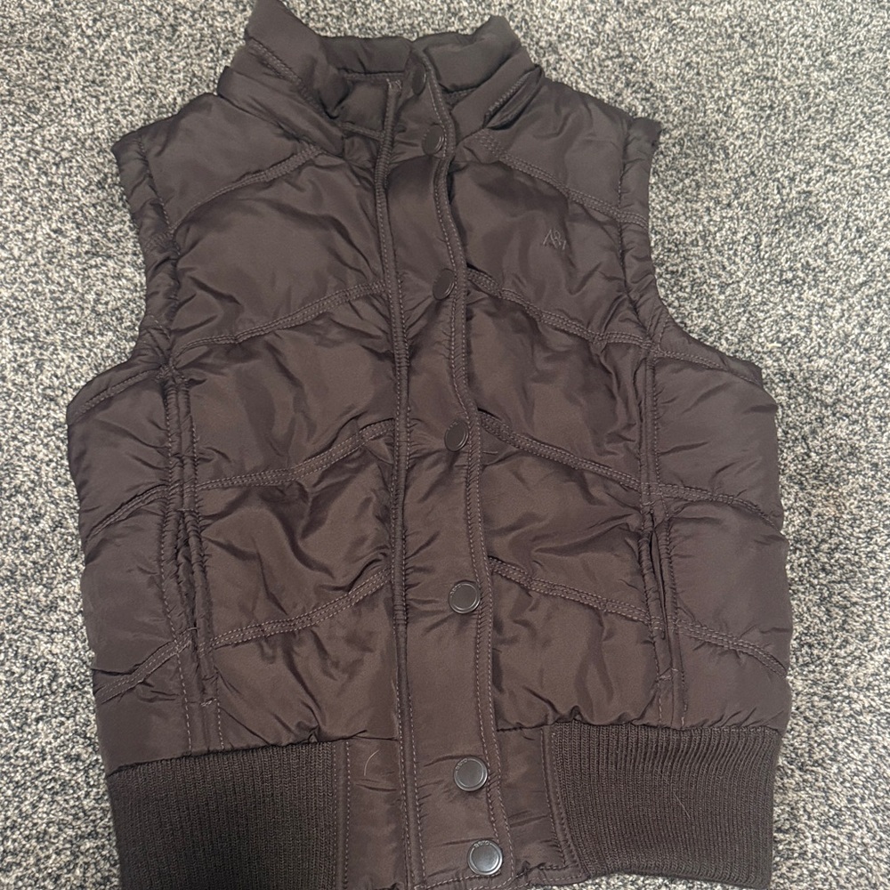 Vintage Aeropostale Chocolate Quilted Vest